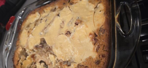 Banana Pecan Forester Cobbler
